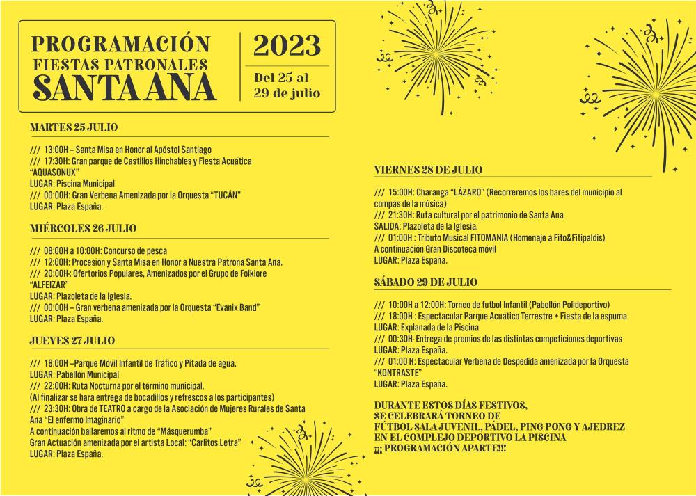 Imagen SANTA ANA: FIESTAS PATRONALES 2023