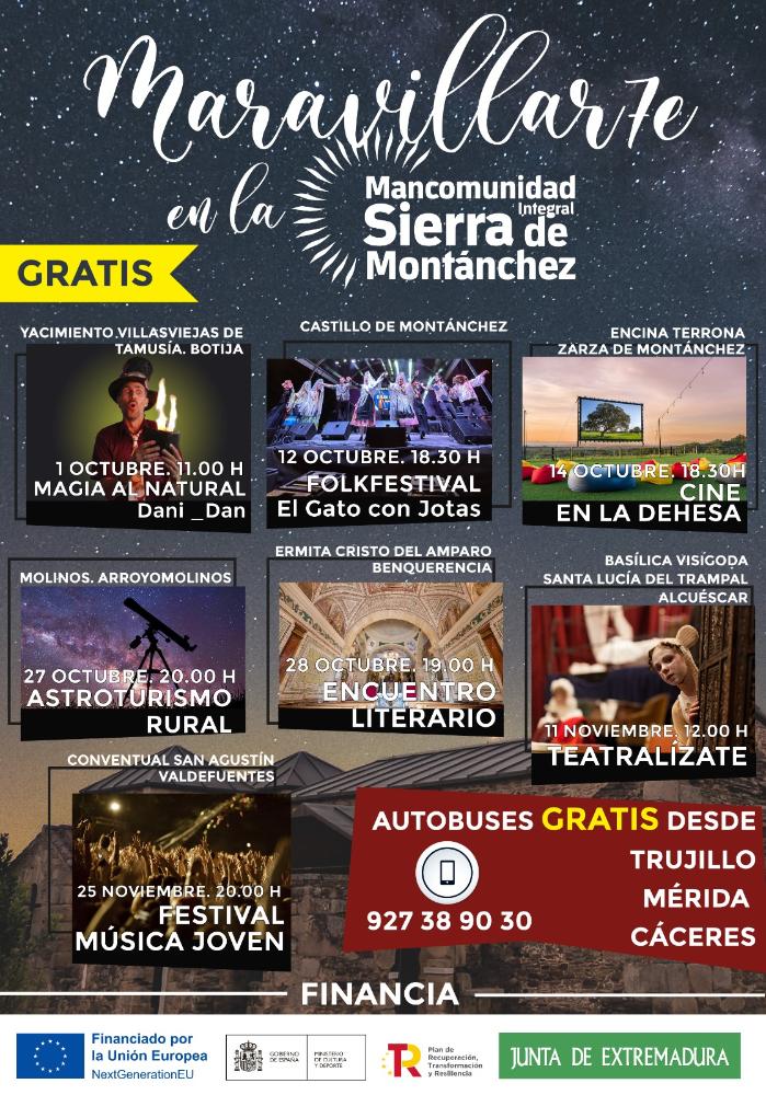 Imagen MARAVILLAR7E- ACTIVIDADES CULTURALES EN LA COMARCA SIERRA DE MONTÁNCHEZ Y TAMUJA