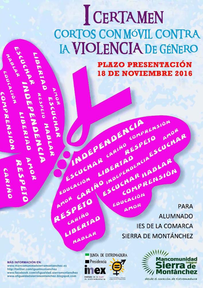 Imagen GANADORES/AS DEL I CONCURSO DE CORTOS CON MÓVIL CONTRA LA VIOLENCIA DE GÉNERO