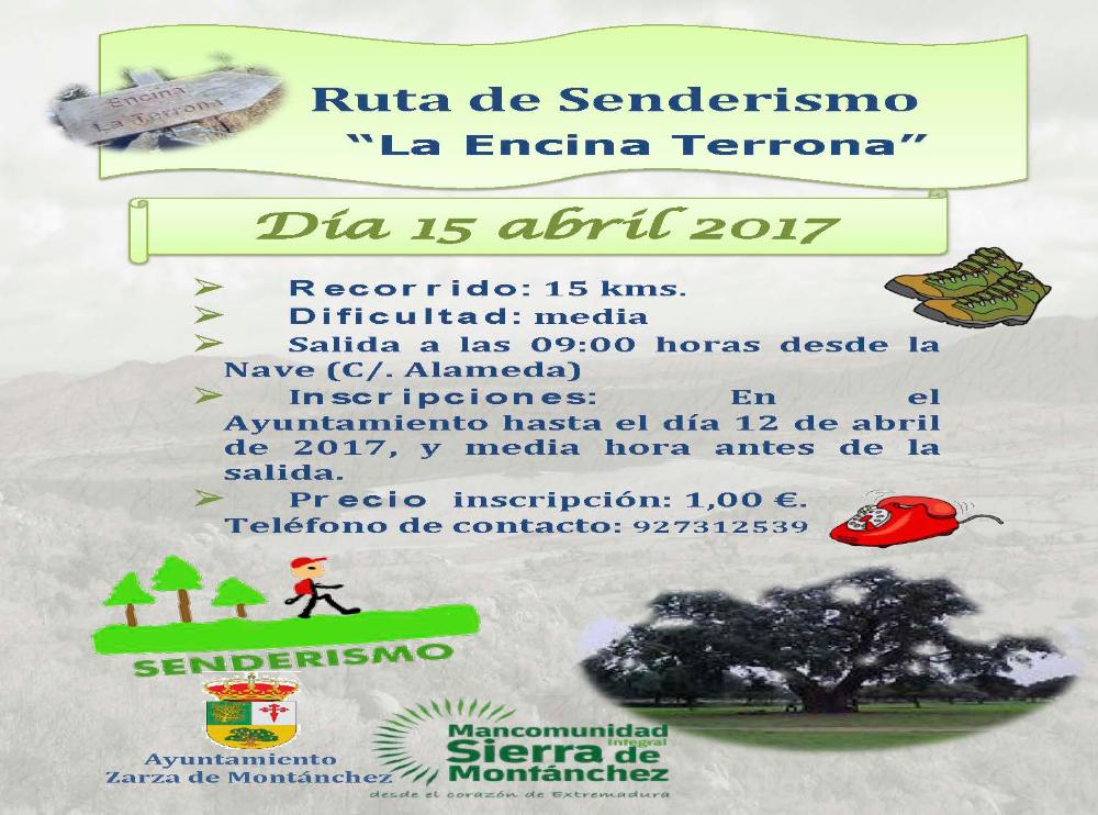 Imagen RUTA DE SENDERISMO 'LA ENCINA TERRONA'. ZARZA DE MONTÁNCHEZ