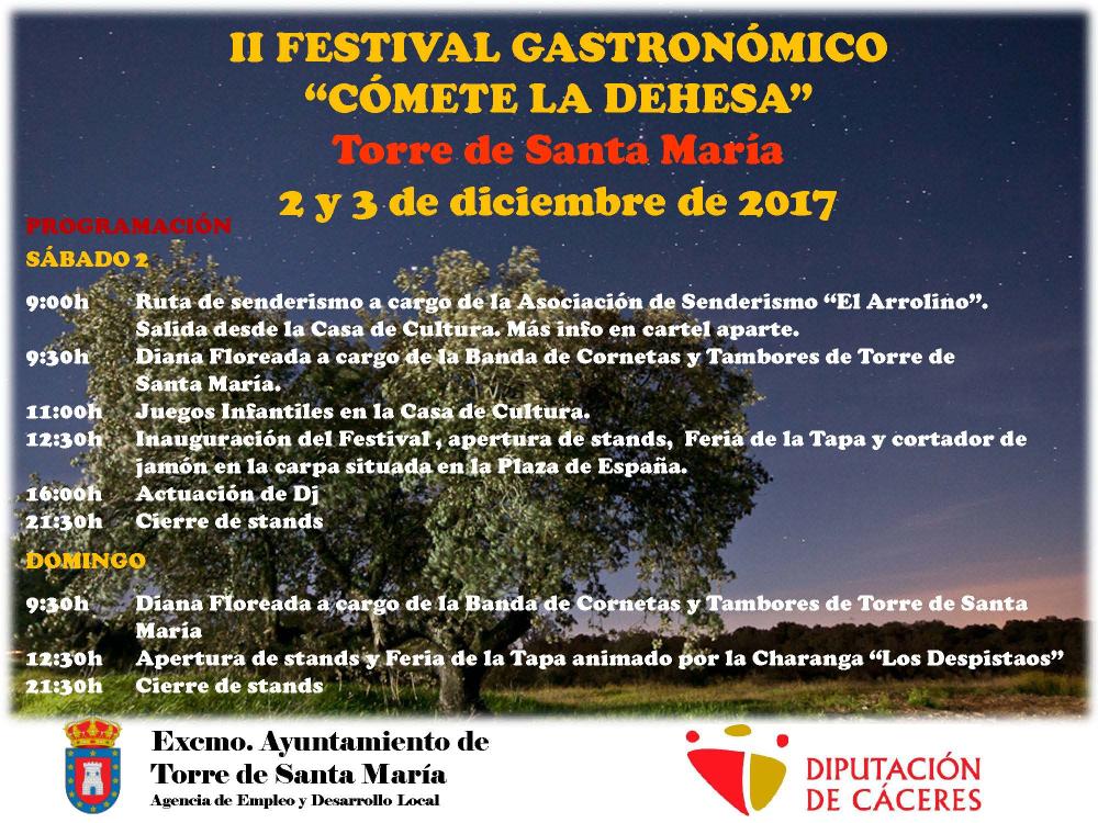 Imagen II FESTIVAL GASTRONÓMICO 'CÓMETE LA DEHESA'. TORRE DE SANTA MARÍA
