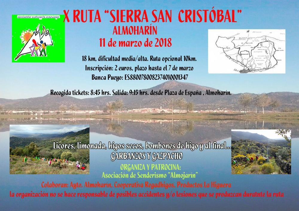 Imagen X RUTA 'SIERRA SAN CRISTÓBAL'. ALMOHARÍN.