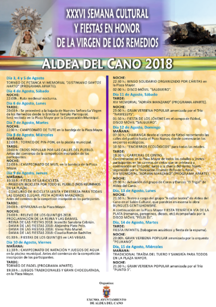 Imagen SEMANA CULTURAL Y FIESTAS, ALDEA DEL CANO