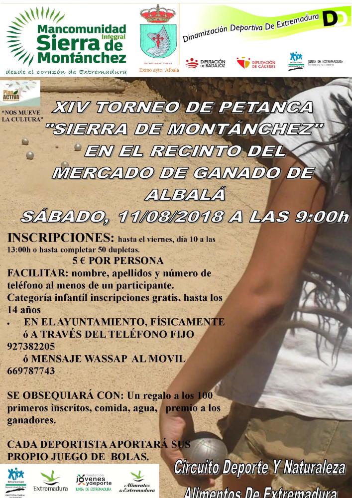 Imagen XIV TORNEO DE PETANCA 'SIERRA DE MONTÁNCHEZ', EN ALBALÁ