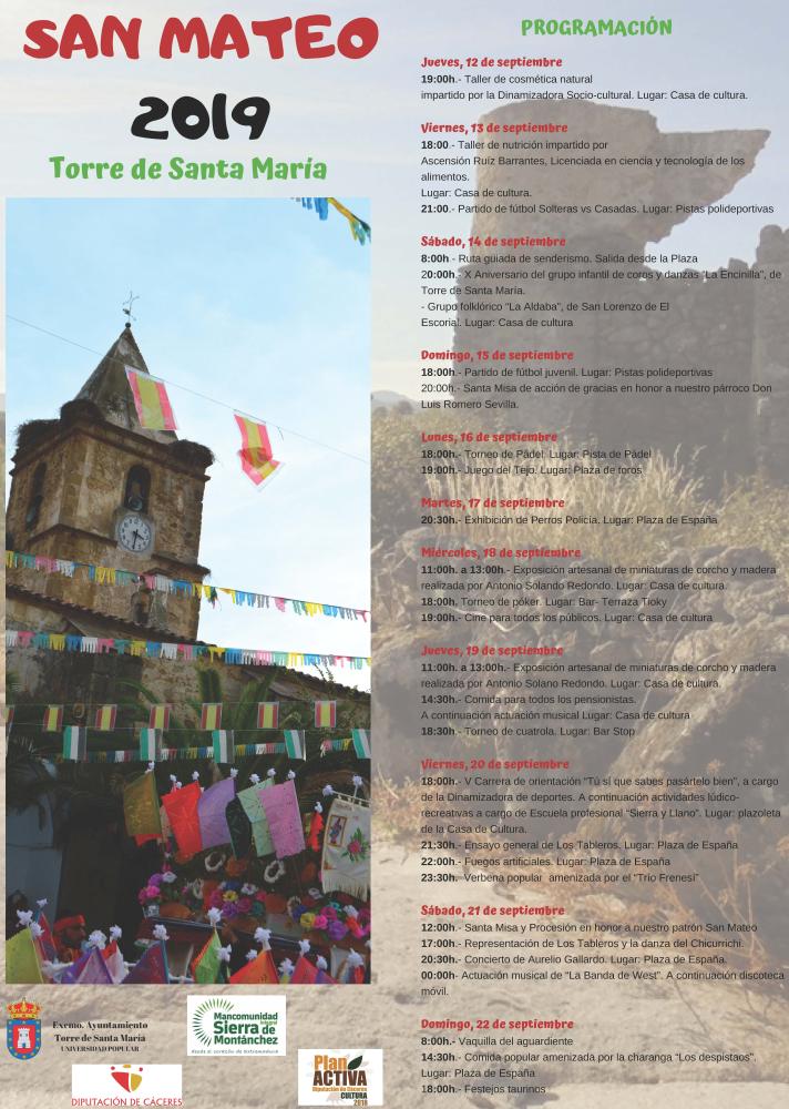 Imagen TORRE DE SANTA MARÍA: FIESTAS DE SAN MATEO