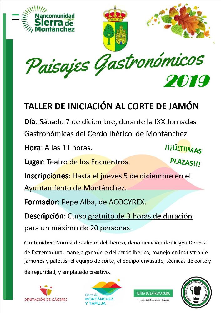 Imagen MANCOMUNIDAD- TALLER GRATUITO CORTE DE JAMÓN EN LA XIX JORNADAS GASTRONÓMICAS DEL CERDO IBÉRICO DE MONTÁNCHEZ