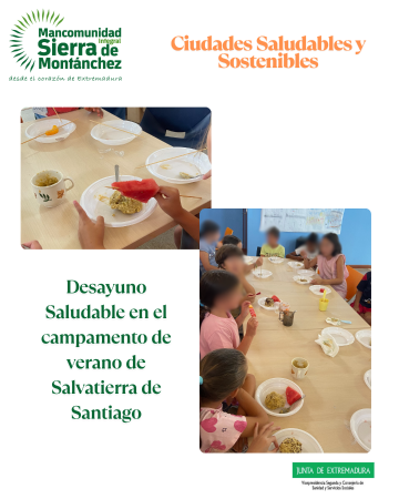 Imagen Desayuno saludable en el campamento de verano de Salvatierra de Santiago