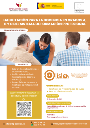 Imagen Habilitación para la docencia en grados A, B y C del sistema de formación profesional