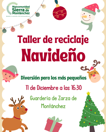 Imagen Taller de Reciclaje Navideño - Zarza de Montánchez