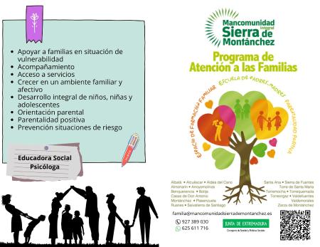 Imagen Programa de Atención a las Familias de la Mancomunidad Sierra de Montánchez
