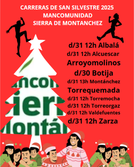 Imagen ¡Despide el año corriendo! La San Silvestre llega a los pueblos de la Mancomunidad Sierra de Montánchez