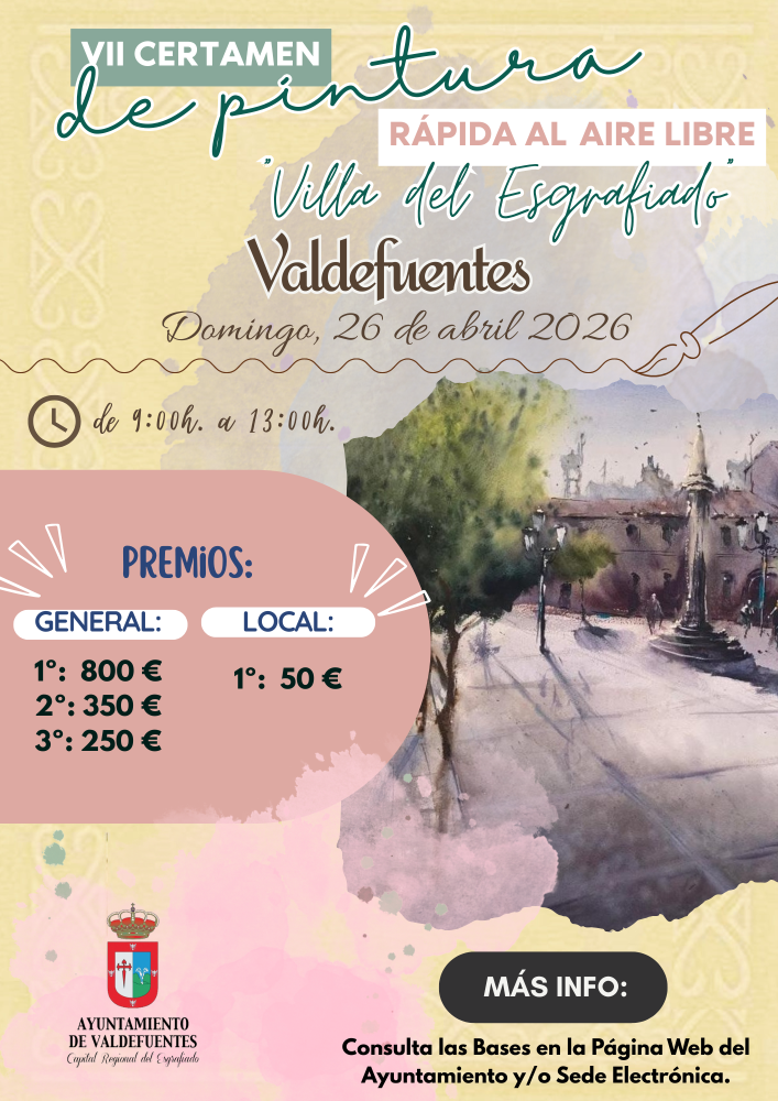 Imagen VII Certamen de Pintura Rápida al Aire Libre “Villa del Esgrafiado” – Valdefuentes