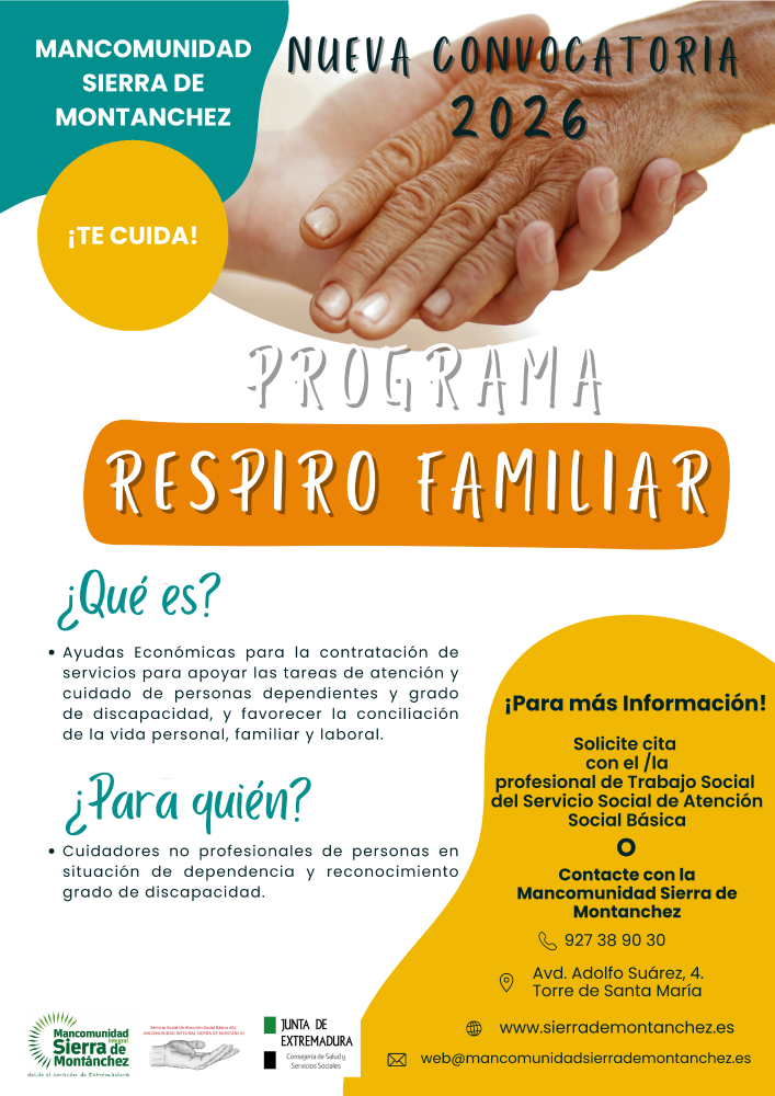 Imagen ¡Vuelve el Programa Respiro Familiar en 2026!