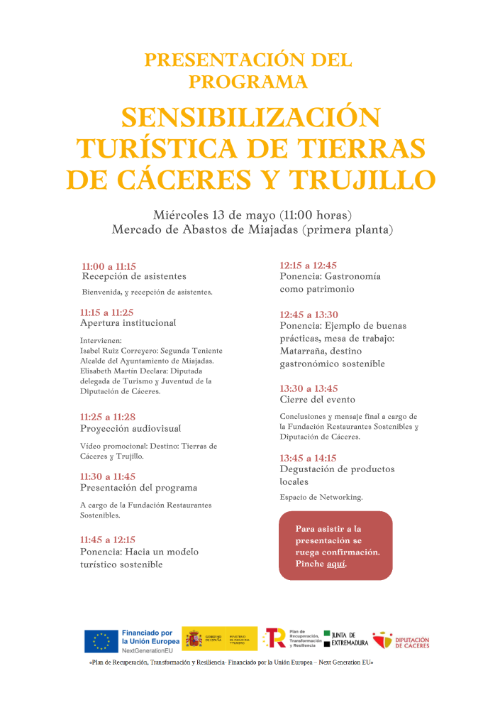 Imagen Presentación del Programa de Sensibilización Turística de tierras de Cáceres y Trujillo