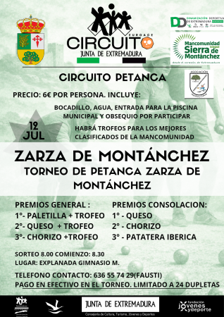 Imagen Torneo Petanca Zarza de Montánchez - 12 julio