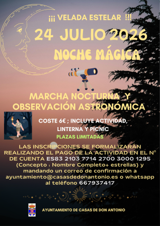 Imagen VELADA ESTELAR. MARCHA NOCTURNA Y OBSERVACIÓN ASTRONÓMICA