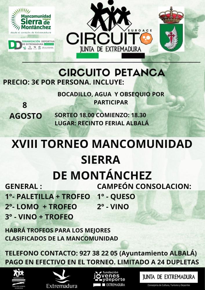 Imagen XVIII TORNEO PETANCA - ALBALÁ - 8 AGOSTO