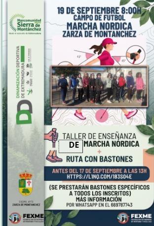 Imagen 3.ª cita del circuito de Marcha Nórdica a en Zarza de Montánchez - 19 septiembre