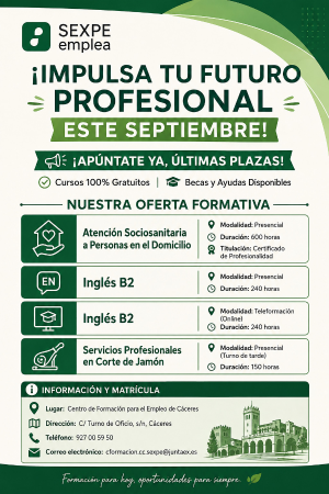 Imagen Cursos Centro de Formación para el Empleo - Septiembre