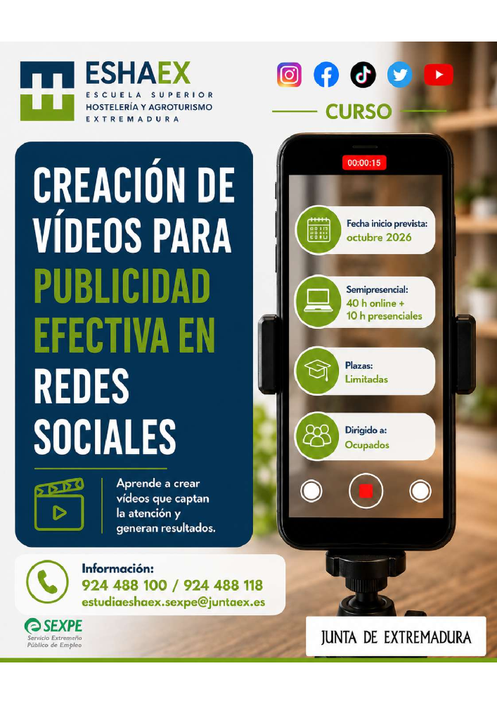 Imagen Cursos presenciales y online impartidos por ESHAEX