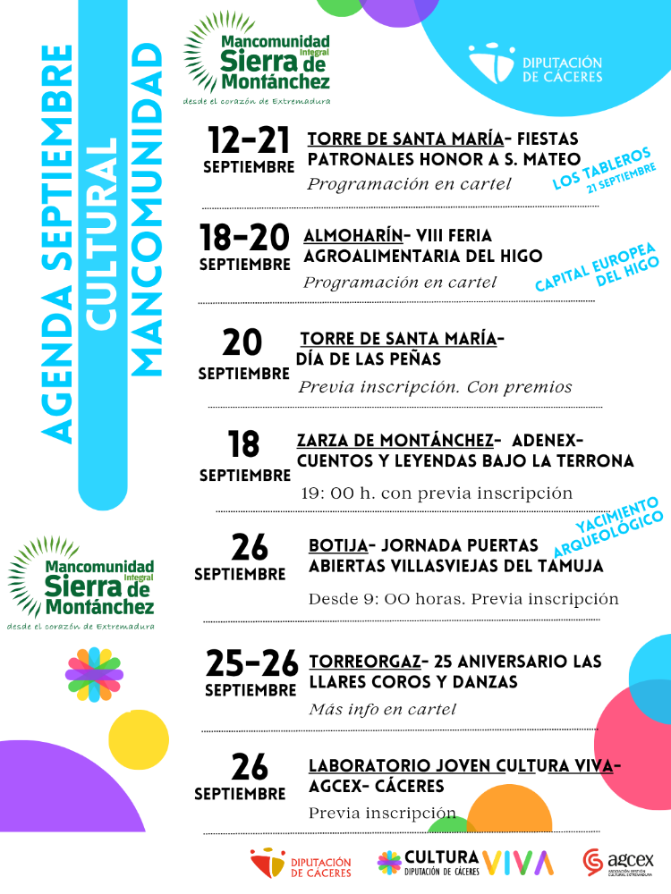 Imagen Boletín Cultural Semanal Septiembre