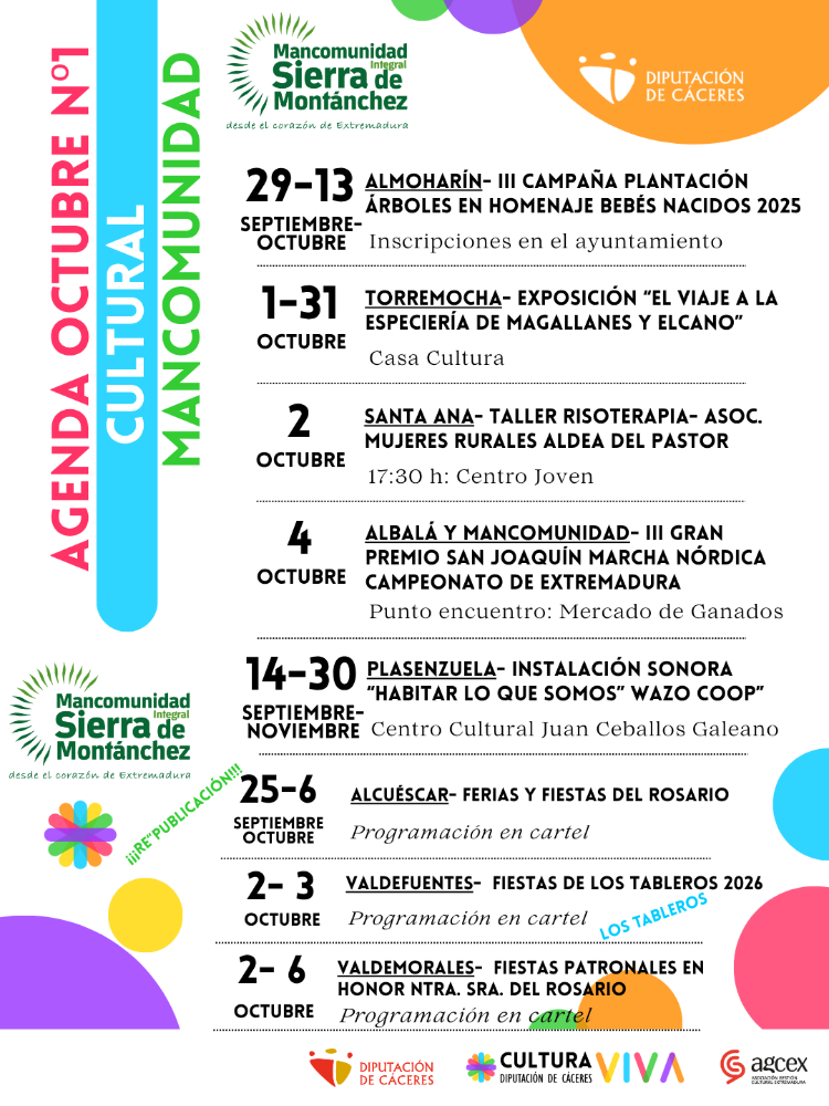 Imagen Boletín Cultural Semanal Octubre