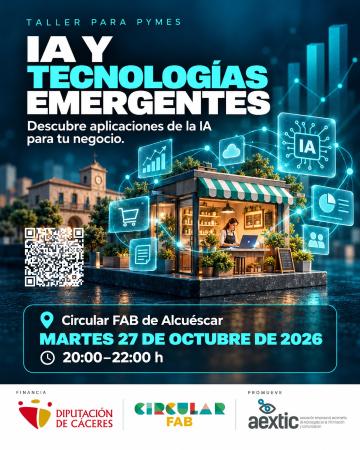 Imagen Taller para PYMEs: IA y Tecnologías Emergentes en Alcuéscar